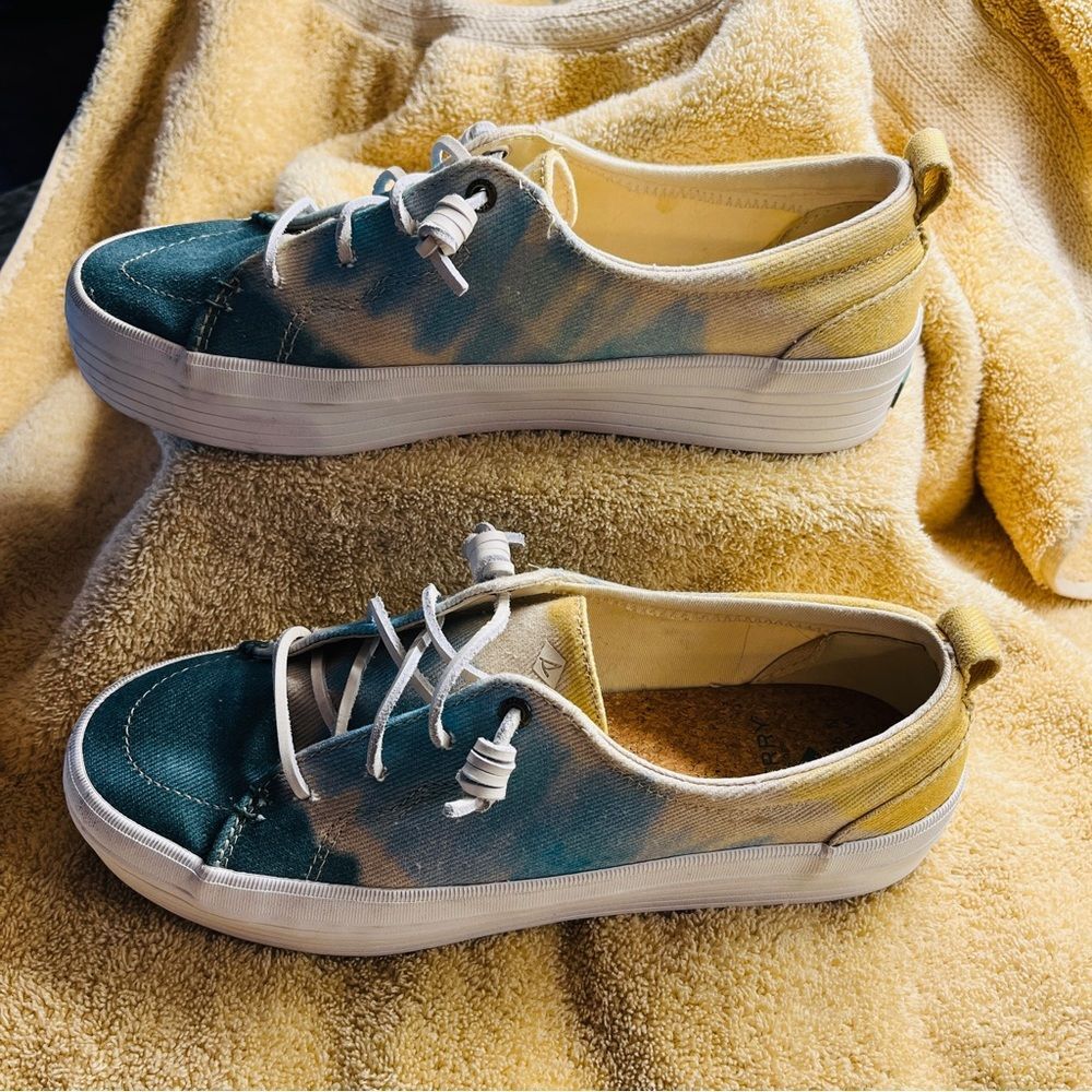 Sperry Crest Vibe Multicolored Platform Sneakers Sz 10
